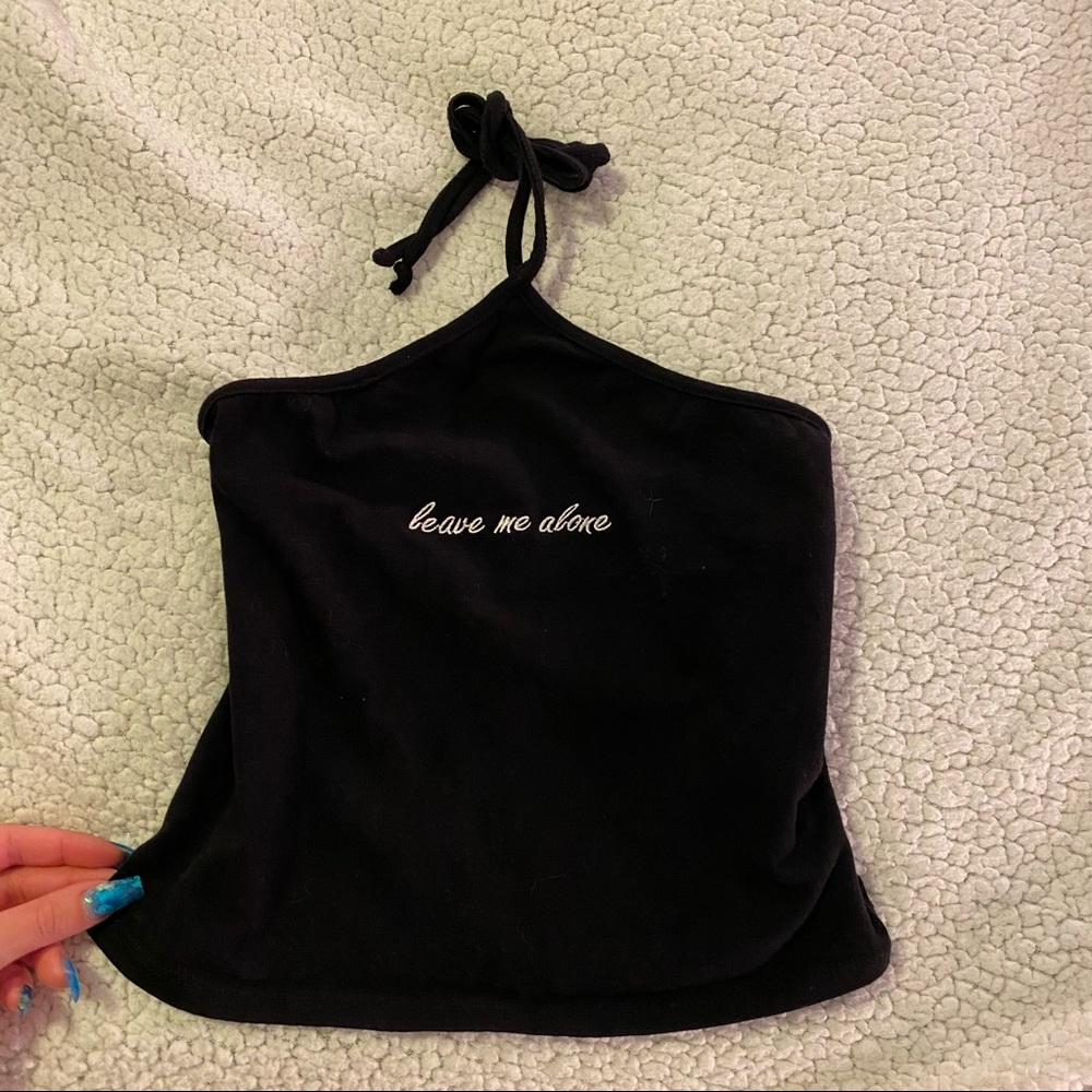 cropped halter top